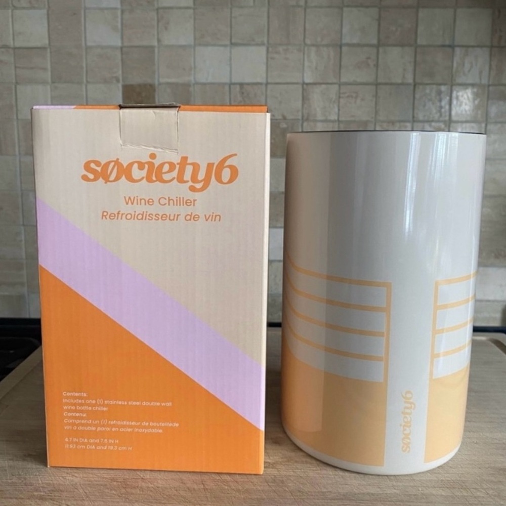 Society6 Cream Wine Chiller